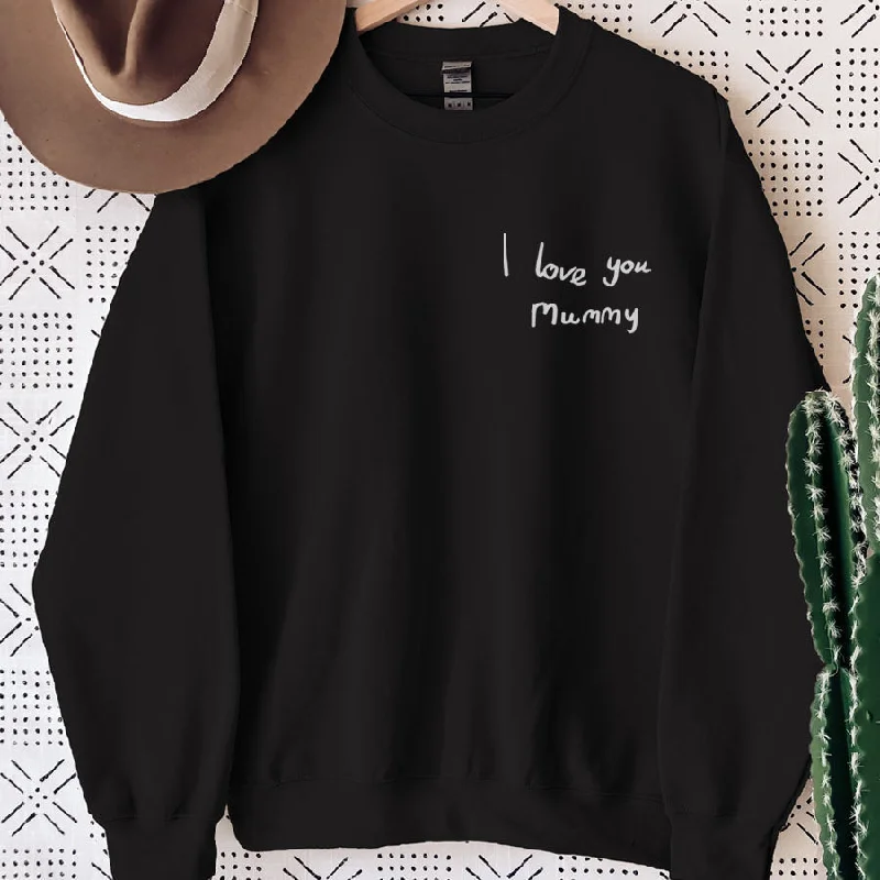 Customised Handwriting Embroidered Sweatshirt Hoodie with Fur Luxurious Winter