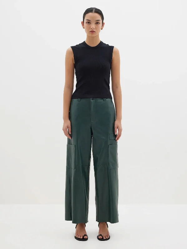 leather wide leg pant Modern Bootcut Pants