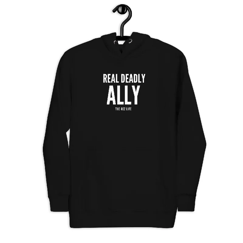 You Know Who You Are - A Real Deadly ALLY! Hoodie Hoodie with Monochrome Minimalist Simple You Know Who You Are - A Real Deadly ALLY! Hoodie Hoodie with Monochrome Minimalist Simple