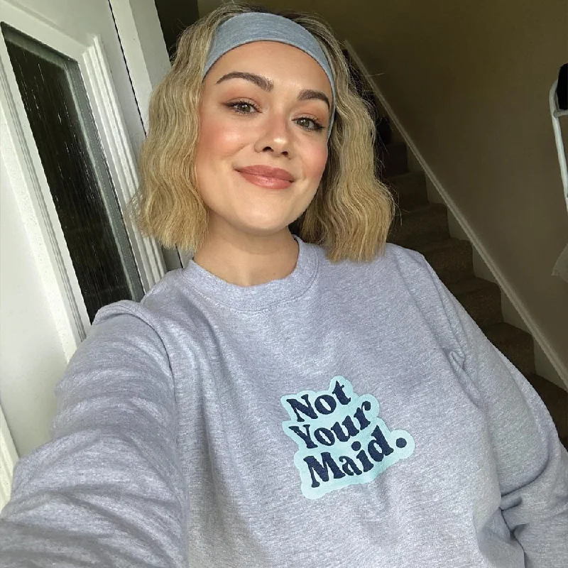 Generation: Mum - Not Your Maid Women's Sweatshirt Hoodie Crop Top Short Trendy