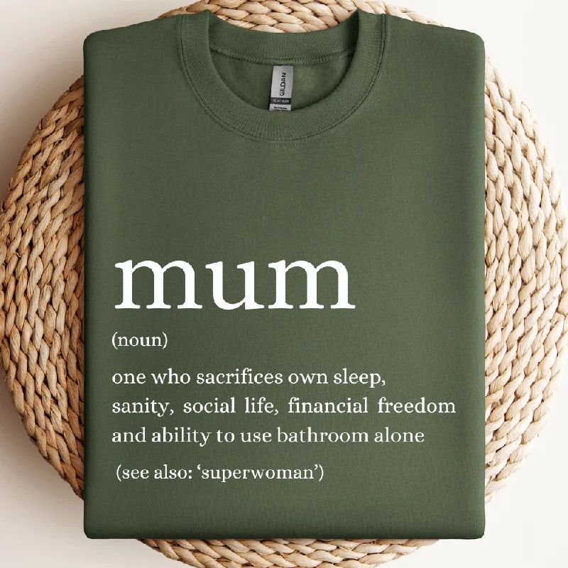 Modern Mum Definition Sweatshirt Hoodie with Zipper Versatile Modern