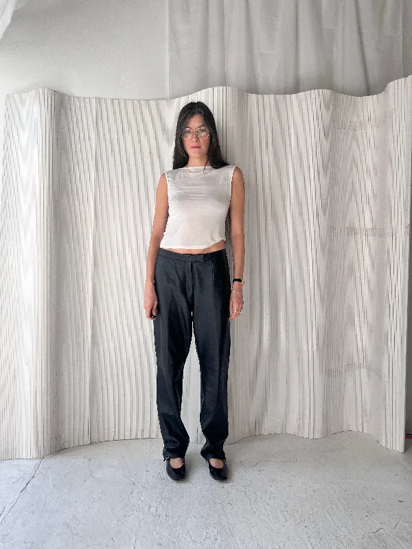 Black leather pants Elegant Dress Pants
