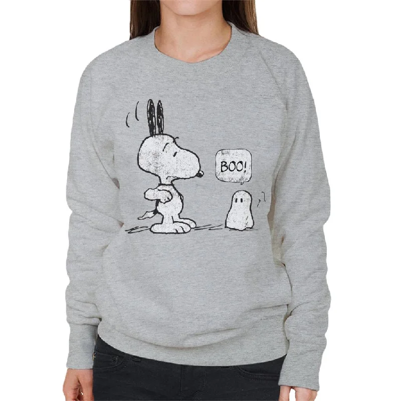 Peanuts Halloween Ghost Fright Snoopy Women's Sweatshirt Hoodie with Reflective Safety Nightwear