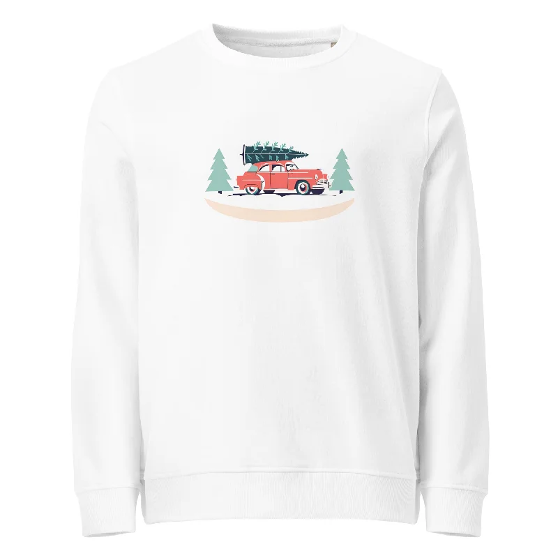 Festive Journey Christmas Graphic Women Organic Sweatshirt Hoodie with Cuffed Sleeves Snug Secure Festive Journey Christmas Graphic Women Organic Sweatshirt Hoodie with Cuffed Sleeves Snug Secure
