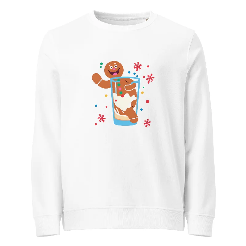 Gingerbread Dip Christmas Graphic Women Organic Sweatshirt Cotton Hoodie Fleece Lining Warmth Gingerbread Dip Christmas Graphic Women Organic Sweatshirt Cotton Hoodie Fleece Lining Warmth