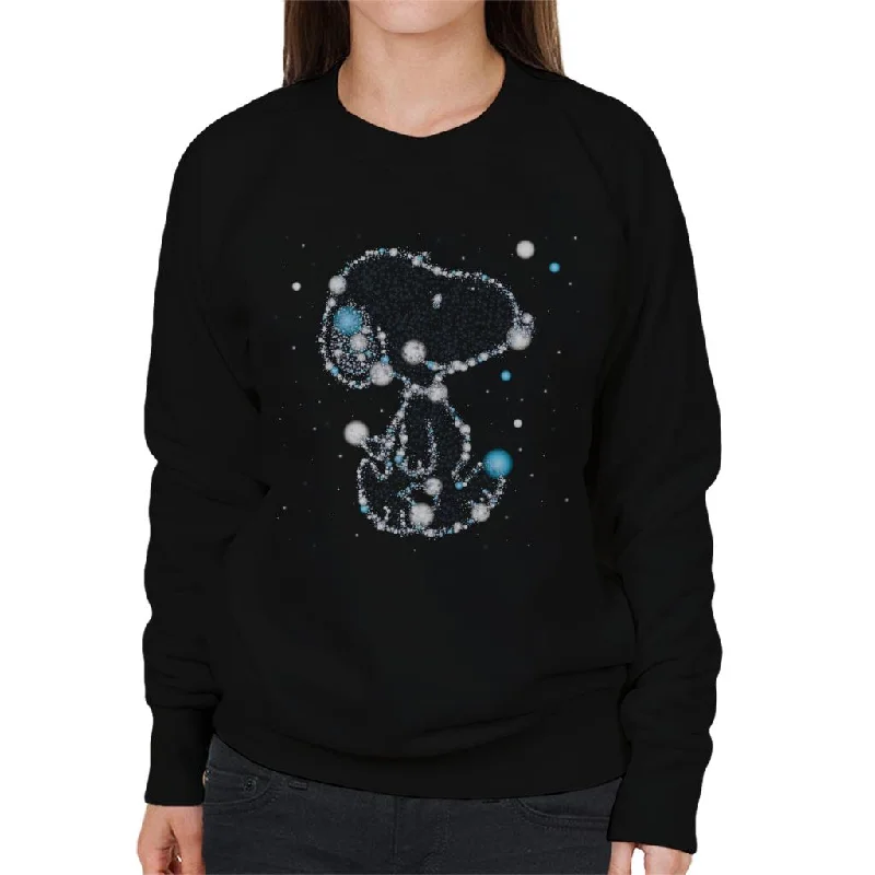 Peanuts Snoopy Astronomical Christmas Women's Sweatshirt Hoodie with Set-In Sleeves Structured Classic Peanuts Snoopy Astronomical Christmas Women's Sweatshirt Hoodie with Set-In Sleeves Structured Classic