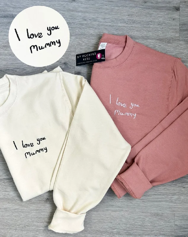 Customised Handwriting Embroidered Sweatshirt Hoodie with Belted Waist Structured Tailored Customised Handwriting Embroidered Sweatshirt Hoodie with Belted Waist Structured Tailored