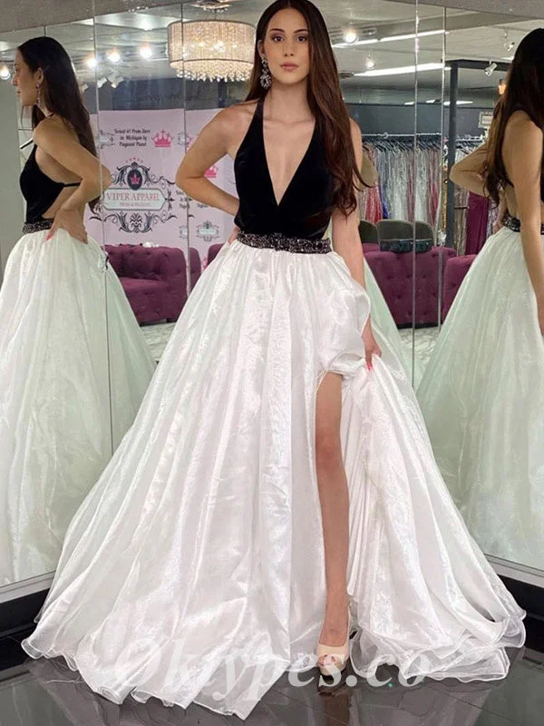 Sexy Spaghetti Srtraps Sleeveless Backless Side Slit A-Line Long Prom Dresses, PDS0900 Sexy Spaghetti Srtraps Sleeveless Backless Side Slit A-Line Long Prom Dresses, PDS0900