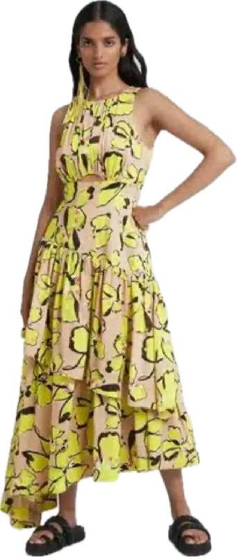 Pelicano Racer Asymmetric Tiered Dress
