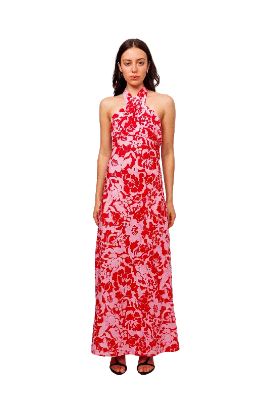 Bobbi Silk Halter Dress