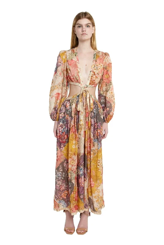 Pattie Patchwork Long Dress
