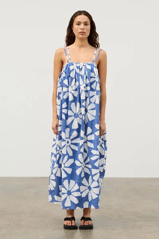 Geo Flower Cotton Dress