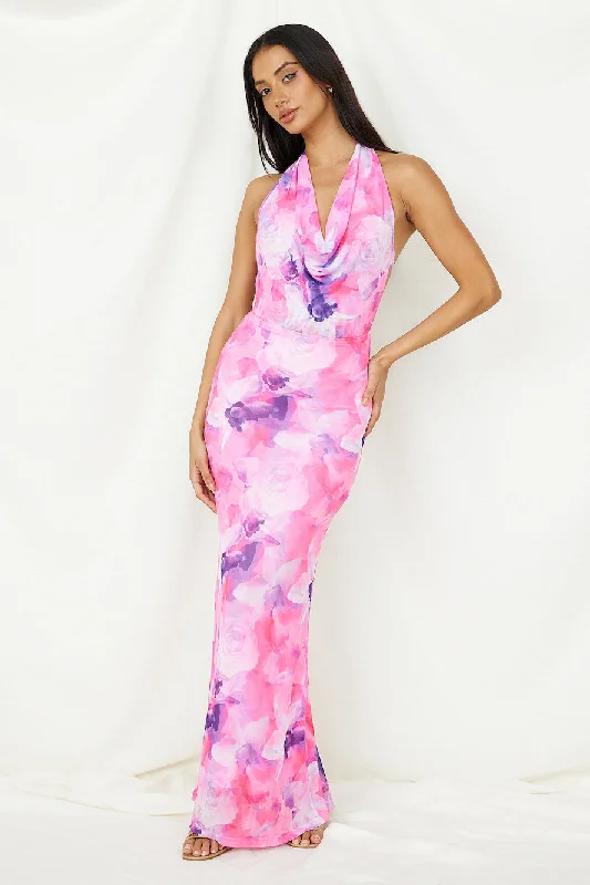 Adalynn Maxi Dress Pink Classic A-Line Maxi Dress