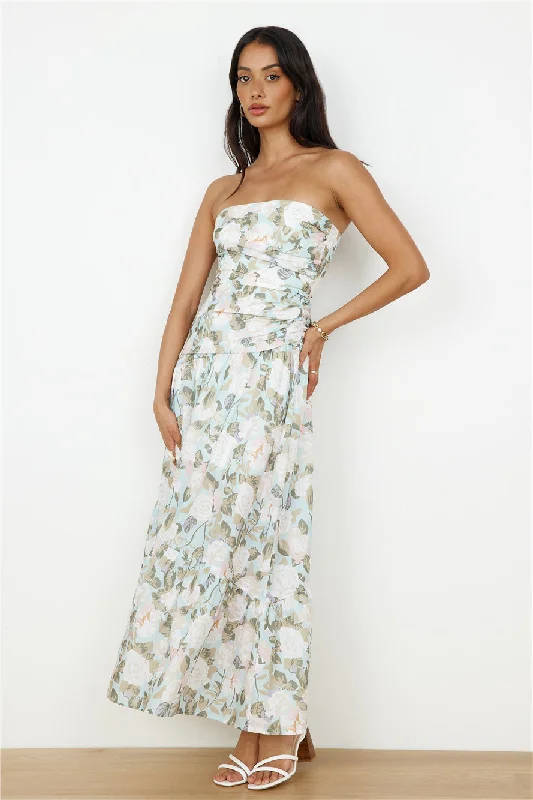 Cottage Living Maxi Dress Green Stylish Long Sleeve Maxi Dress