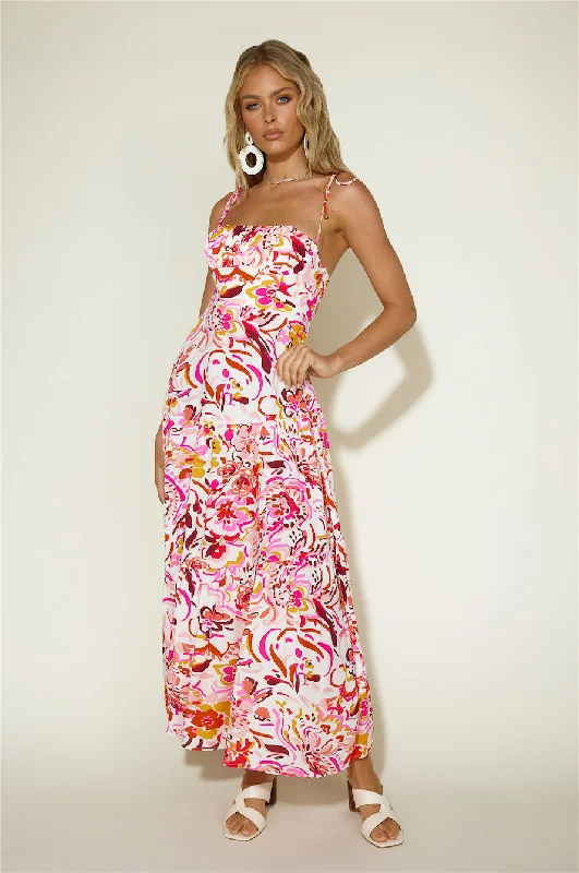 Dinner Date Maxi Dress Floral Elegant Sleeveless Maxi Dress