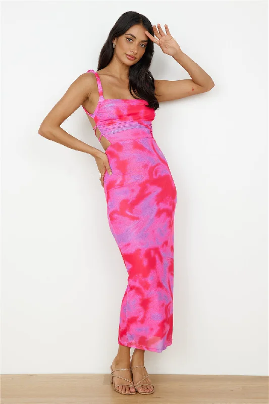 Enchanted Skies Maxi Dress Pink Classic Black Maxi Dress