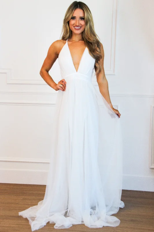 Forever Love Maxi Dress: White Cozy Wrap Maxi Dress