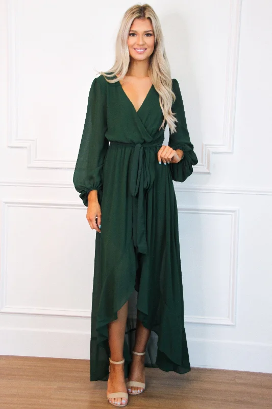 Found Your Love Maxi Dress: Emerald Classic Tulle Maxi Dress