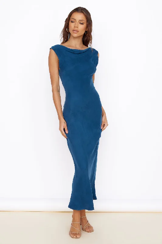 Have Me Daydreaming Maxi Dress Blue Comfortable Flowy Maxi Dress