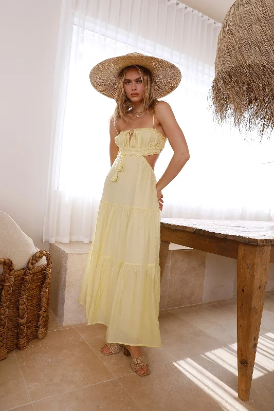 Heartbreaker Maxi Dress Yellow Comfortable Bohemian Maxi Dress