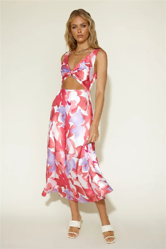 Obsession Maxi Dress Pink Fashionable Off-Shoulder Maxi Dress