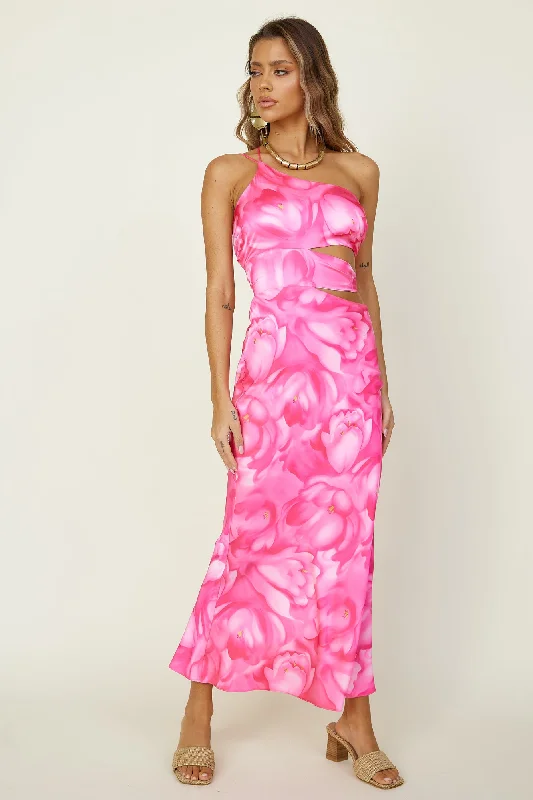 Oceans Apart Maxi Dress Pink Fashionable Maxi Dress with Fringe
