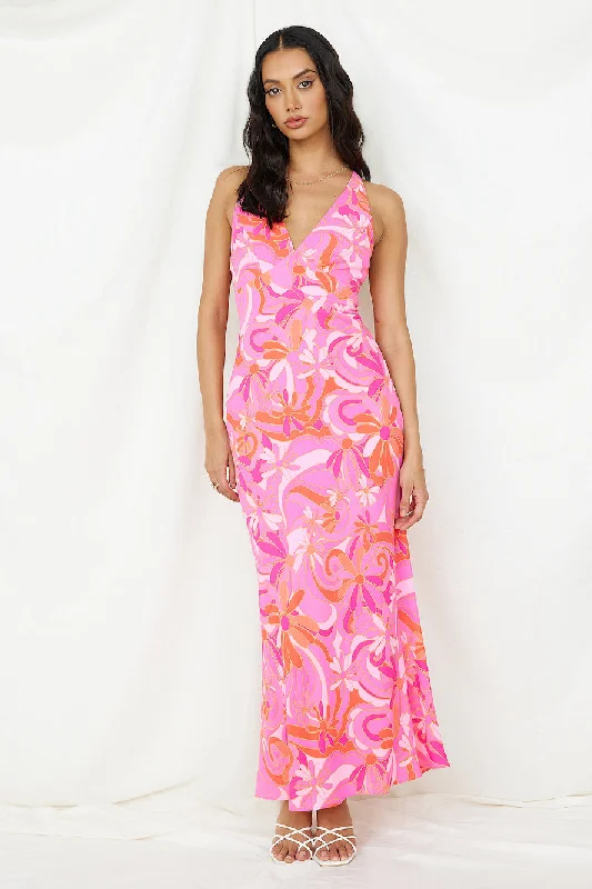 Pinky Promise Maxi Dress Pink Chic Button-Up Maxi Dress