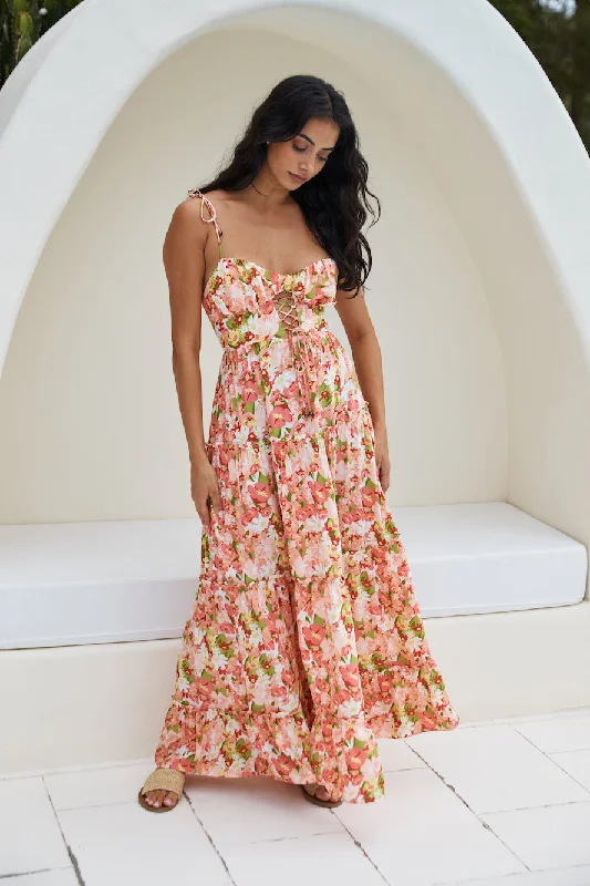 Raspberry Lemonade Maxi Dress Pink Stylish Off-Shoulder Maxi Dress