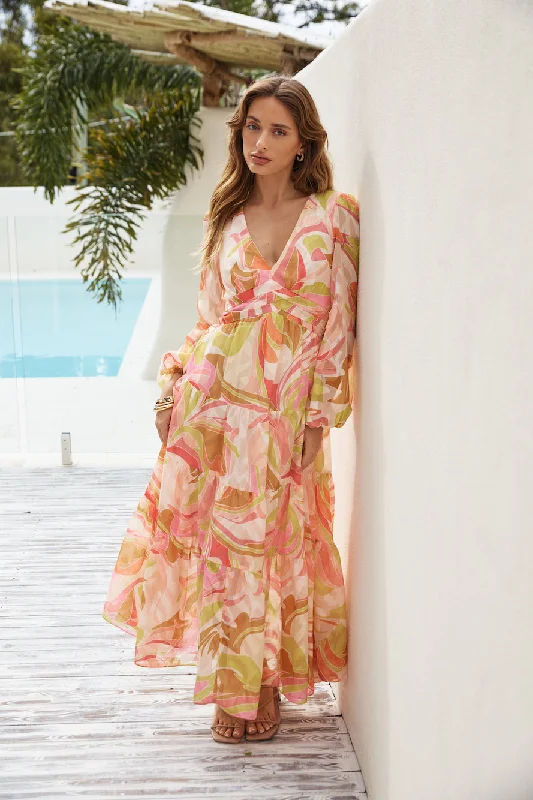Reason Why Maxi Dress Orange Cozy Spaghetti Strap Maxi Dress