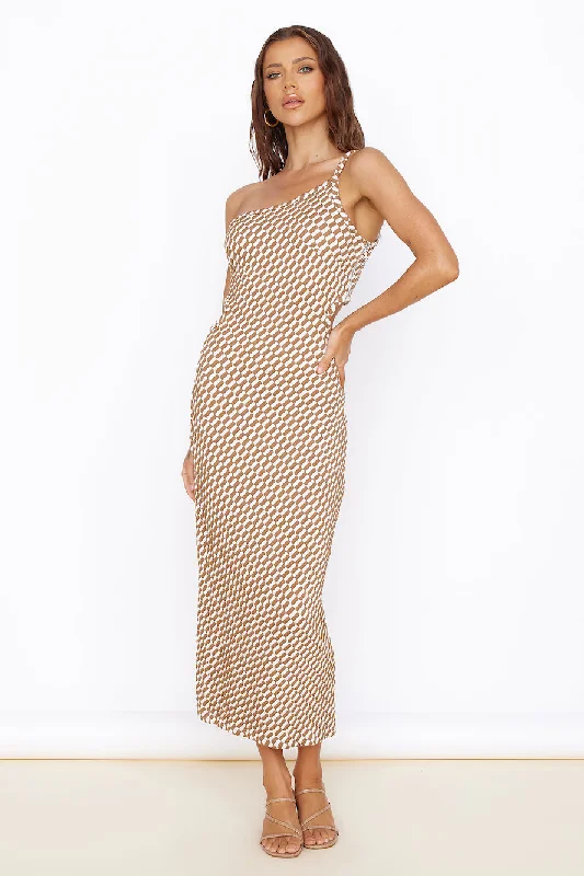 Roll The Dice Maxi Dress Brown Classic Strapless Maxi Dress