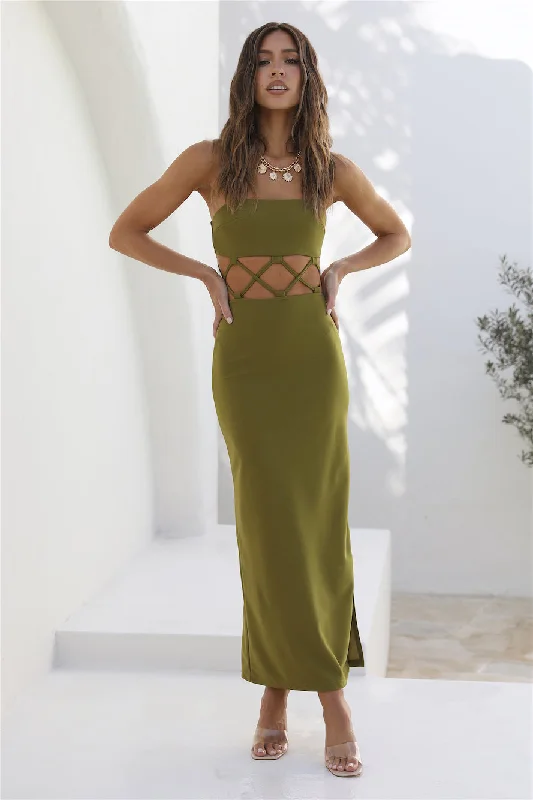 Say Nothing Maxi Dress Green Chic Boho Print Maxi Dress