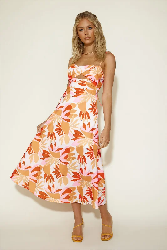 Summer Loving Maxi Dress Orange Cozy Maxi Dress with Slit