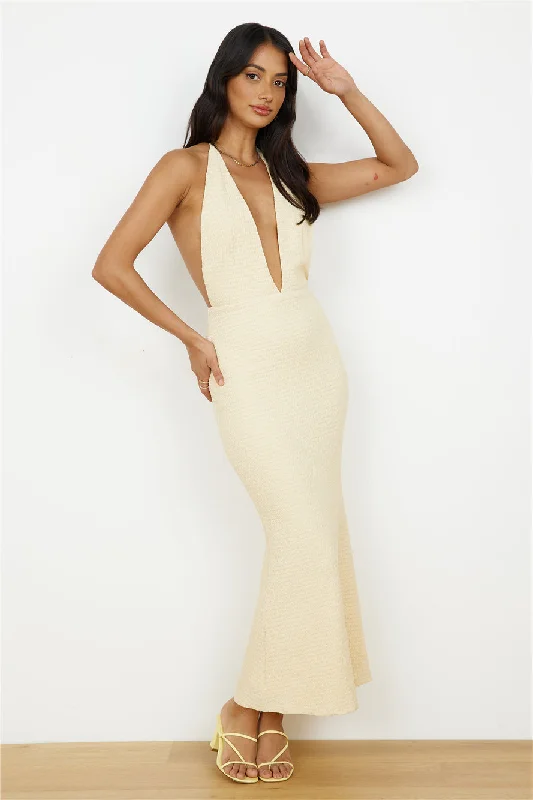 Tainted Love Maxi Dress Yellow Chic Summer Maxi Dress