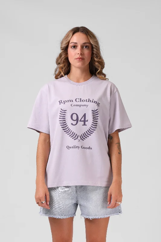 94 Crest Tee - Faded Lilac Wool Fabric Cashmere Fabric Tweed Fabric