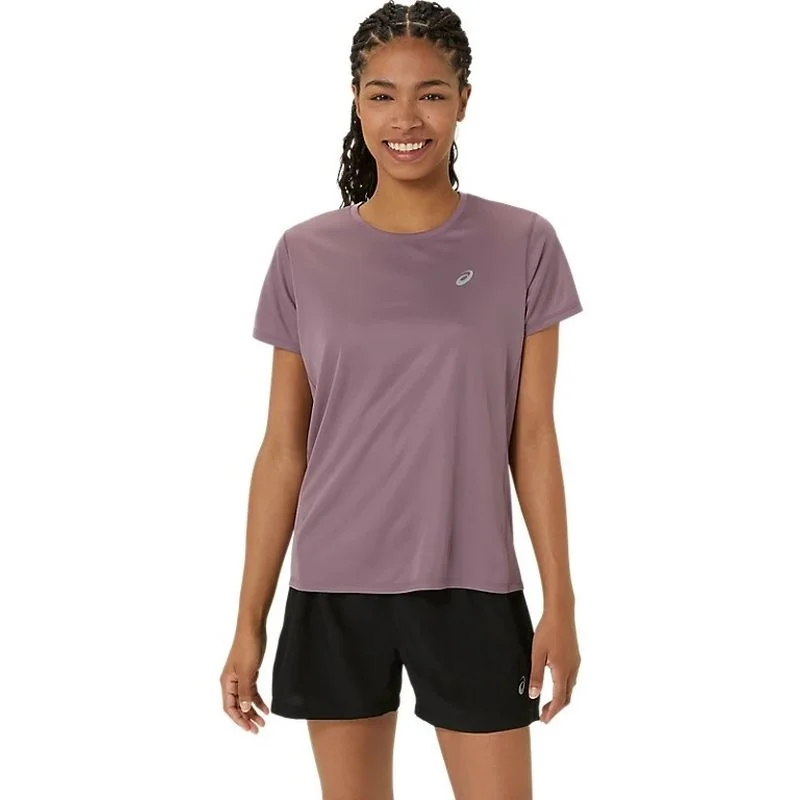 ASICS Womens Silver Running Tee Welt Pockets Slit Pockets Flap Pockets