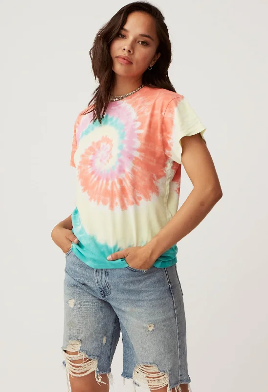 AZALEA TIE DYE TOUR TEE Chenille Brocade Lace