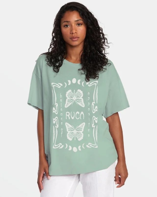 Butterfly Baggie Tee - Green Haze Fleece Nylon Spandex