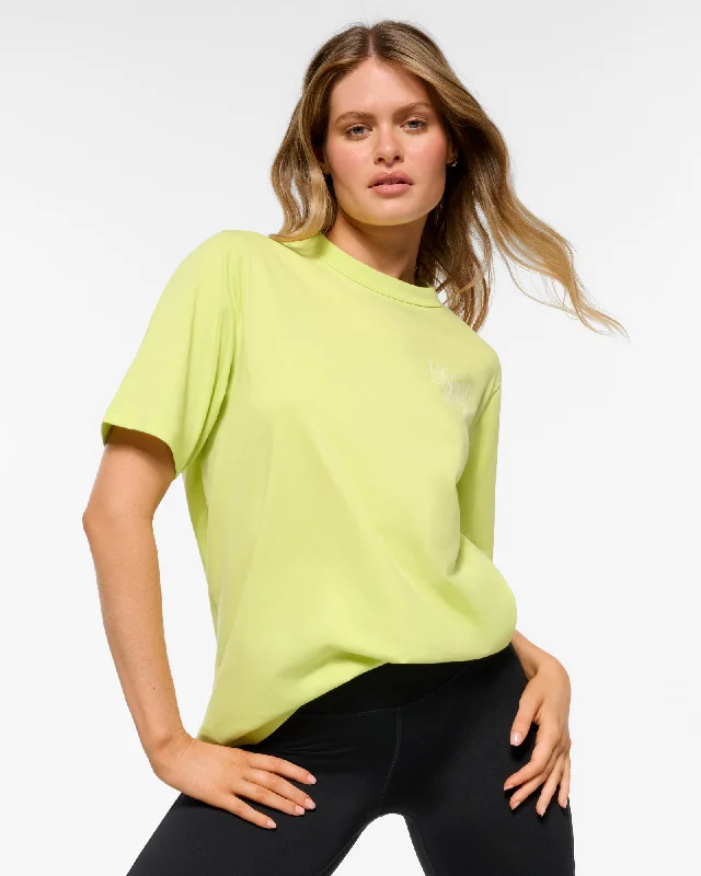 CANYON BOXY TEE LIME Polka Dot Checkered Tartan
