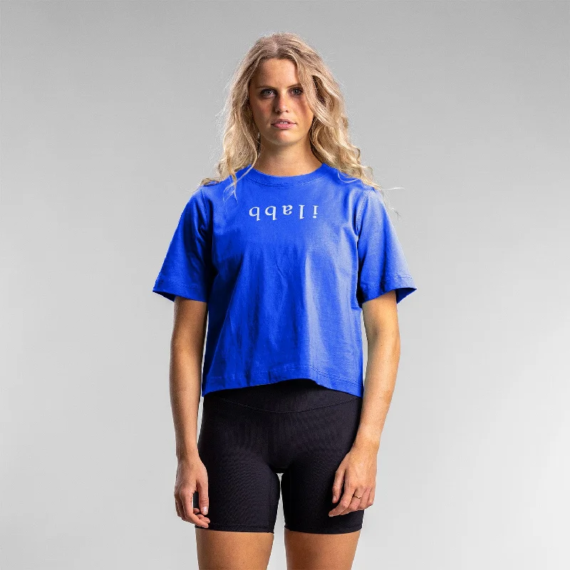 Capsize Space Relaxed Tee Women's SONIC BLUE Satin Blend Silk Blend Wool Blend