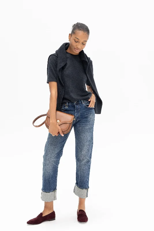 Kaitly T-Shirt, Night Forest Rayon Fabric Velvet Fabric Corduroy Fabric
