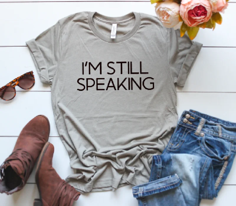 I'm Still Speaking Vice Presidential Debate Tee Biden F*ck Trump Adult Tee Graphic T-Shirt Round Neck Polyester