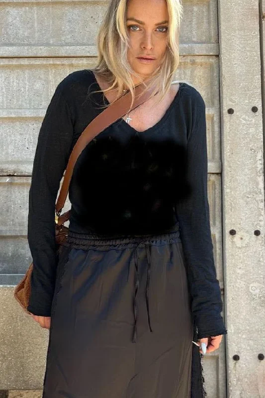 E linen tee Fashionable Trendy Casual