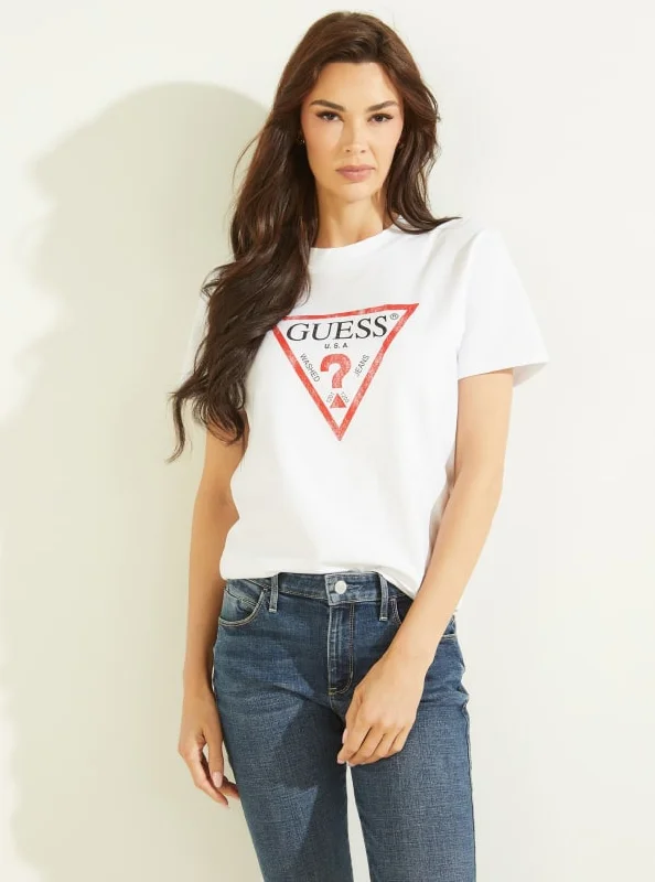 ECO CLASSIC FIT LOGO TEE Ribbed Striped Patterned