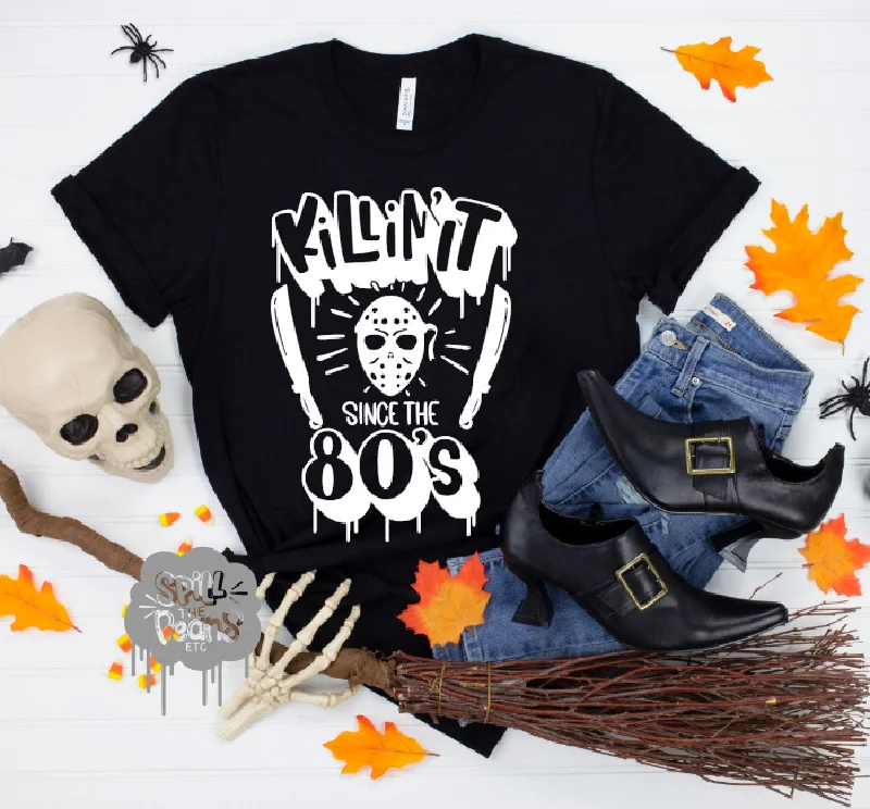Killin' It Since the 80's Michael Myers Adult Halloween Shirt *WHITE INK ONLY* Chenille Brocade Lace Killin' It Since the 80's Michael Myers Adult Halloween Shirt *WHITE INK ONLY* Chenille Brocade Lace