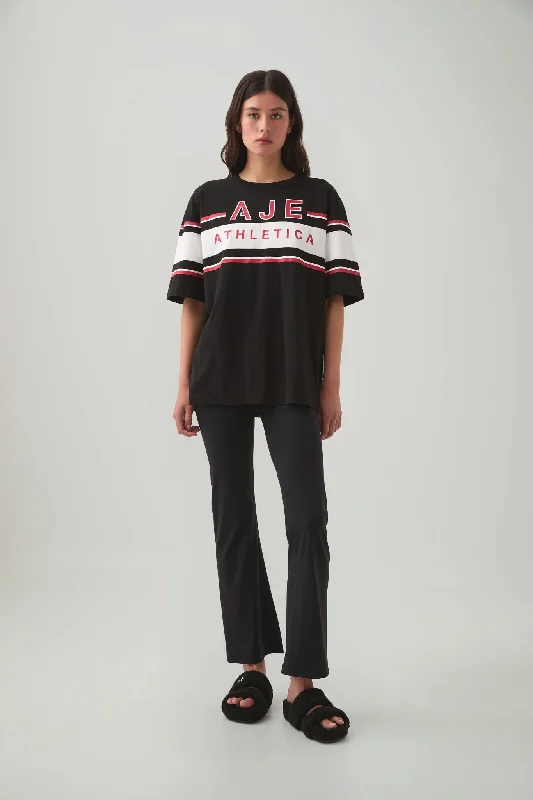 Logo Tee 102 Print Jacquard Patchwork