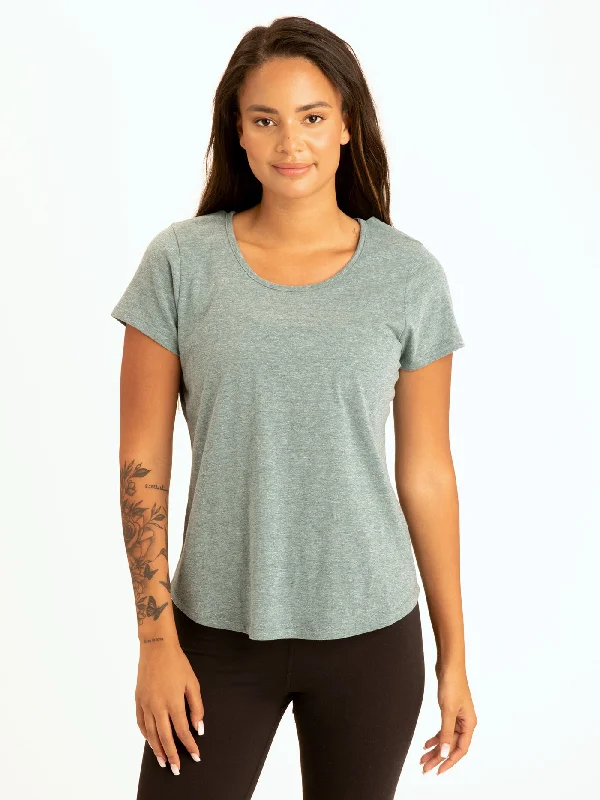 Moiraine Back Cut Out Tee Polka Dot Checkered Tartan