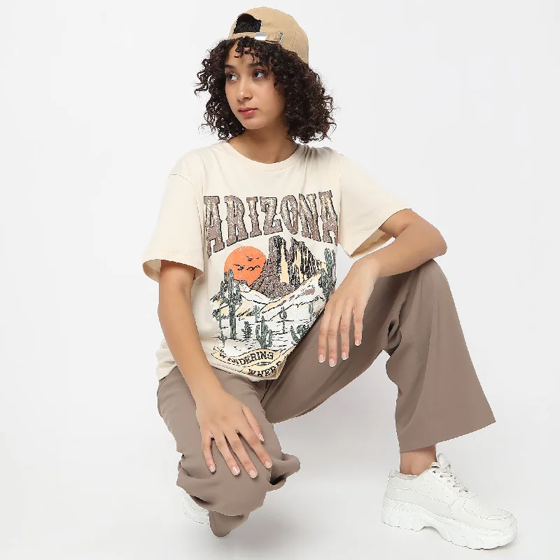 Oversize Printed T-Shirt Casual Formal Business