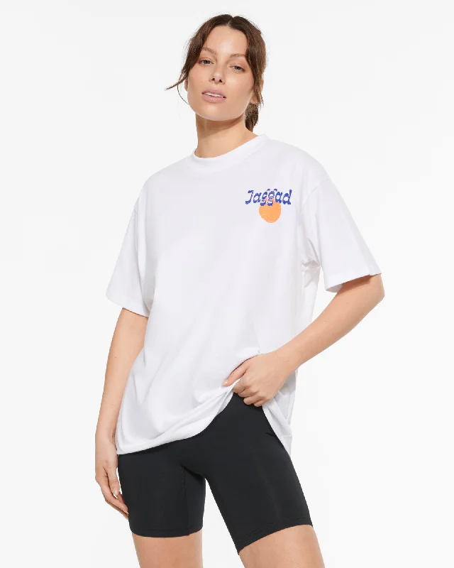 RESORT OVERSIZED TEE WHITE Elasticated Padded Insulated