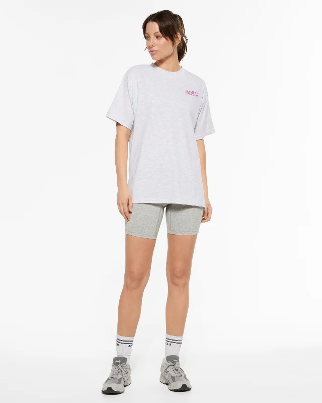 SANTA ROSA OVERSIZED TEE WHITE MARLE Zippered Buttoned Snapped