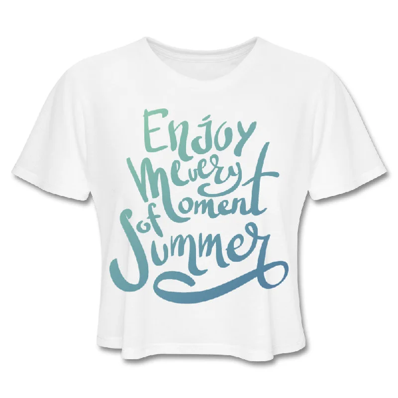 Summer Moments Cropped Tee Wool Fabric Cashmere Fabric Tweed Fabric
